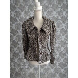 COCO & TASHI Brown Boucle Blazer Jacket Size Small